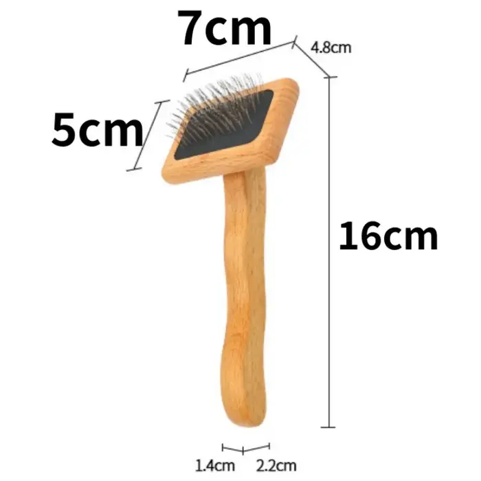 Peigne en bois pour chiens, brosse pour enlever les poils d'animaux, brosse de toilettage pour anima