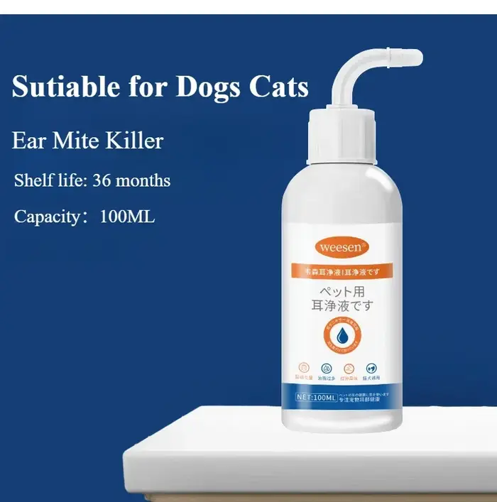 Nettoyeur d'oreille avancé pour animaux de compagnie, pour chiens et chats, tue les acariens, les ch