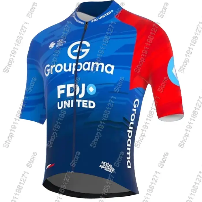 FDJ Team 2026 Maillot de cyclisme ensemble hommes vélo France groupama-vêtements vélo de route chemi