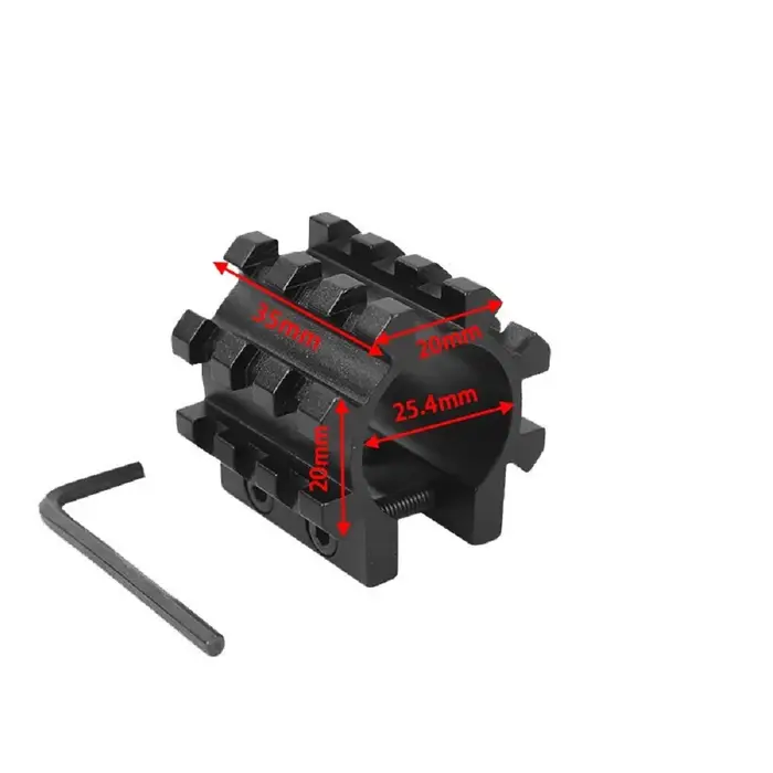 Support de montage tactique 5 positions pour lunette de visée 25,4 mm, adaptateur pour lampe torche,