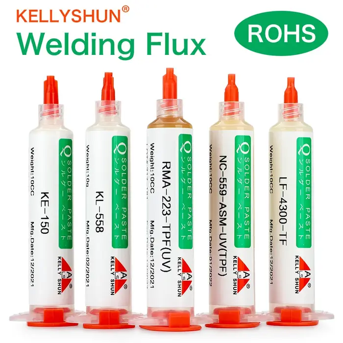Flux 100% Original KELLYSHUN PCB Flux à souder 10ml Tube d'aiguille Flux de soudage pâte à souder sa
