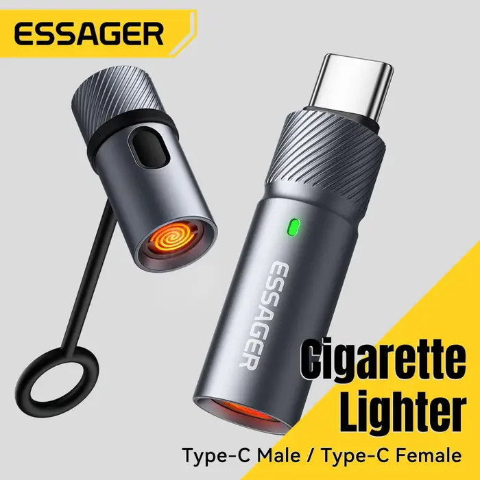 Essager TypeC Mini allume-cigare fil de tungstène soufflant sécurité et économie d'énergie sans charge peut être porté sur l'avion