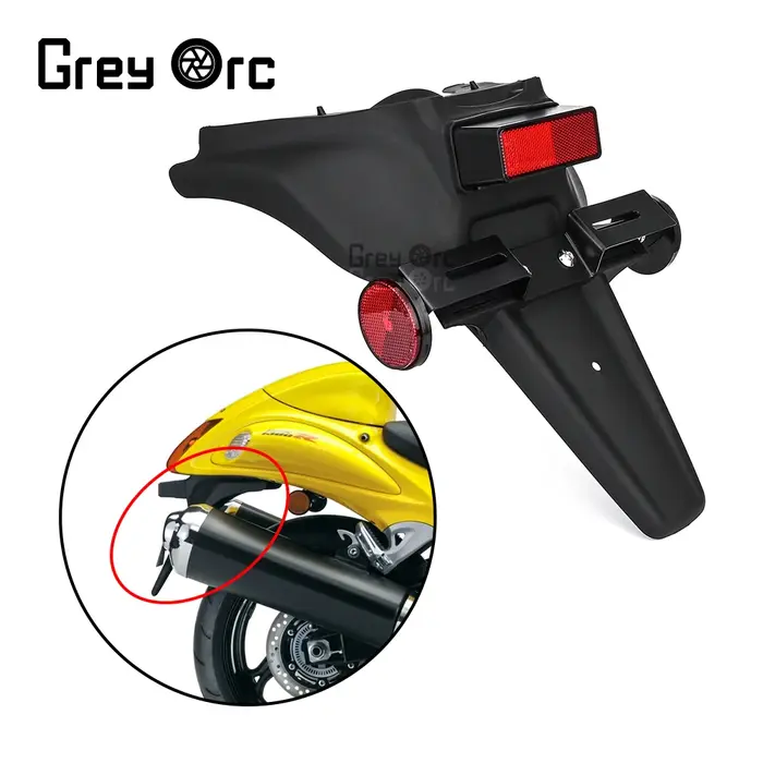 Garde-boue arrière de moto avec lumière d'immatriculation pour Suzuki Hayabusa GSX1300R 2008-2016 couleurs multiples pour motos occassions spéciales