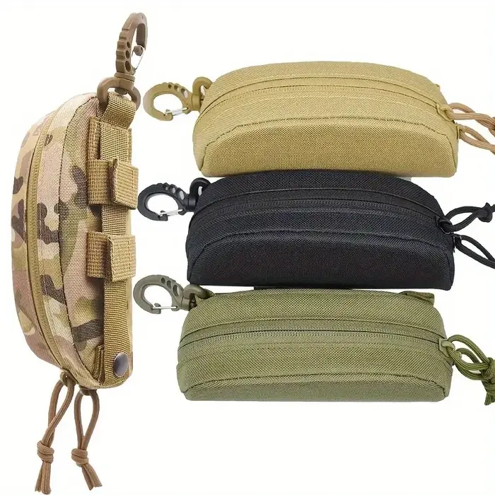 Étui MOLLE tactique chasse anti-choc lunettes protection outdoor 1000D nylon portable