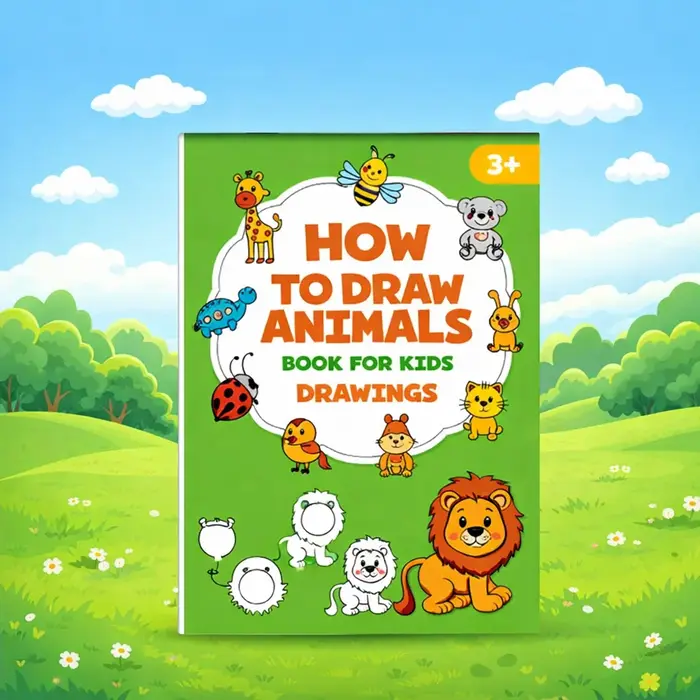 Livre de dessin d'animaux, 32 pages, apprenez à dessiner 96 animaux mignons en 4 étapes simples, act