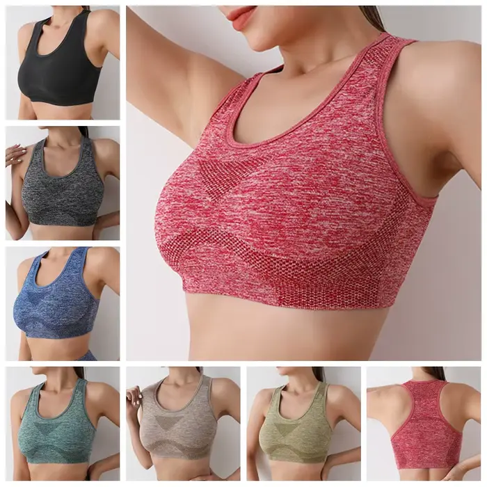 Soutien-gorge Push Up respirant pour femmes, sous-vêtements de sport, course à pied, yoga, fitness