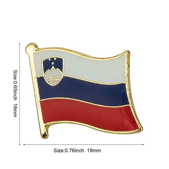 Badge drapeau slovénie, épingle à revers pour sac à dos