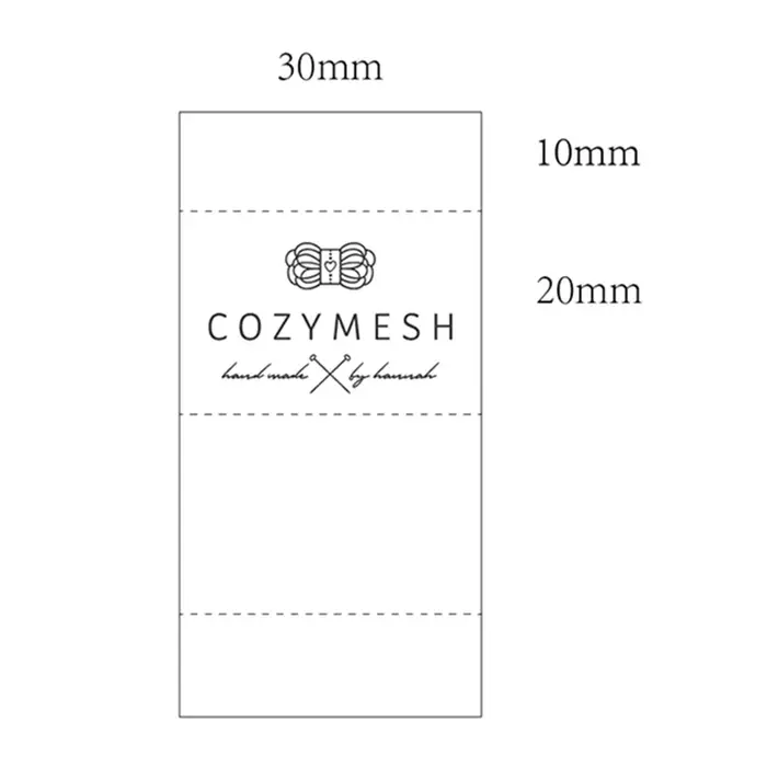 Étiquette en coton personnalisée 30x60mm pour vêtements chaussures et sacs lavable durable et élégante pour occasions spéciales cadeaux d'anniversaire et style unique