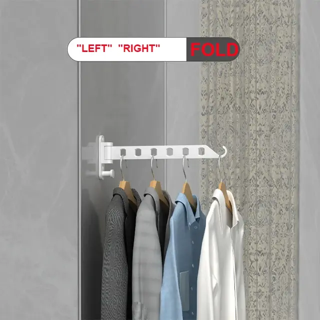 Étendoir à vêtements, rétractable, pliable, solide, mural d'intérieur en aluminium, Simple et pratiq