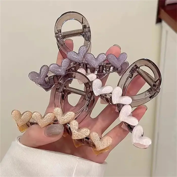 Pince à cheveux en forme de cœur pour femmes, pince à cheveux élégante en forme de requin, accessoir