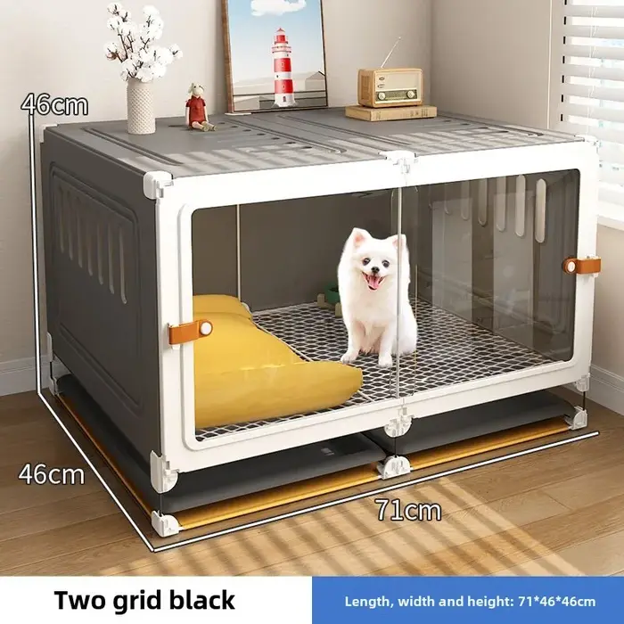 Cage d'intérieur pour chien, lit multifonctionnel pour petit chien, grand espace, clôture respirante
