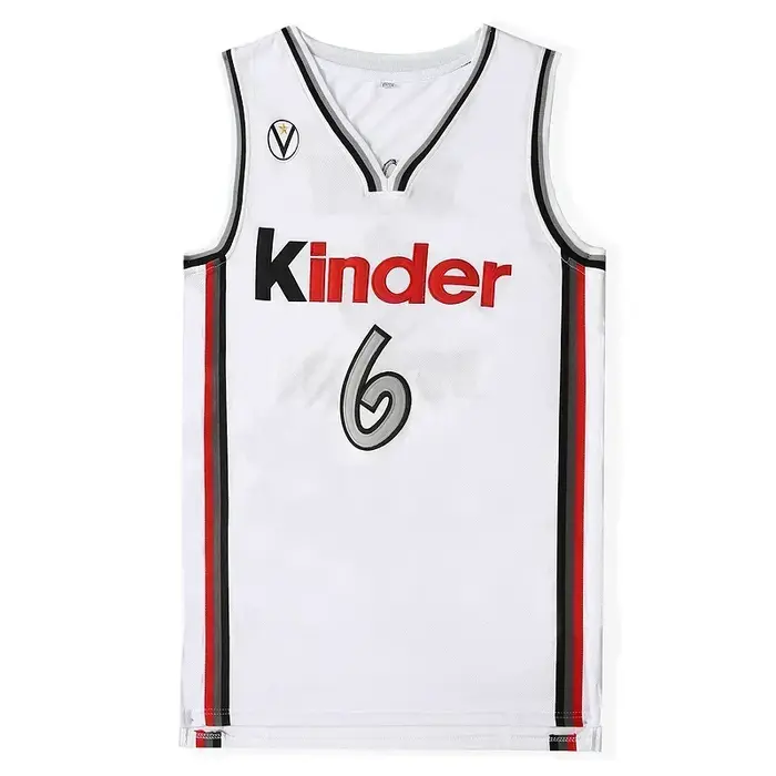 Italie 6 Manu GinobExisting Bologna Kinder Bologna Vitus National homme maillot de basket-ball taill