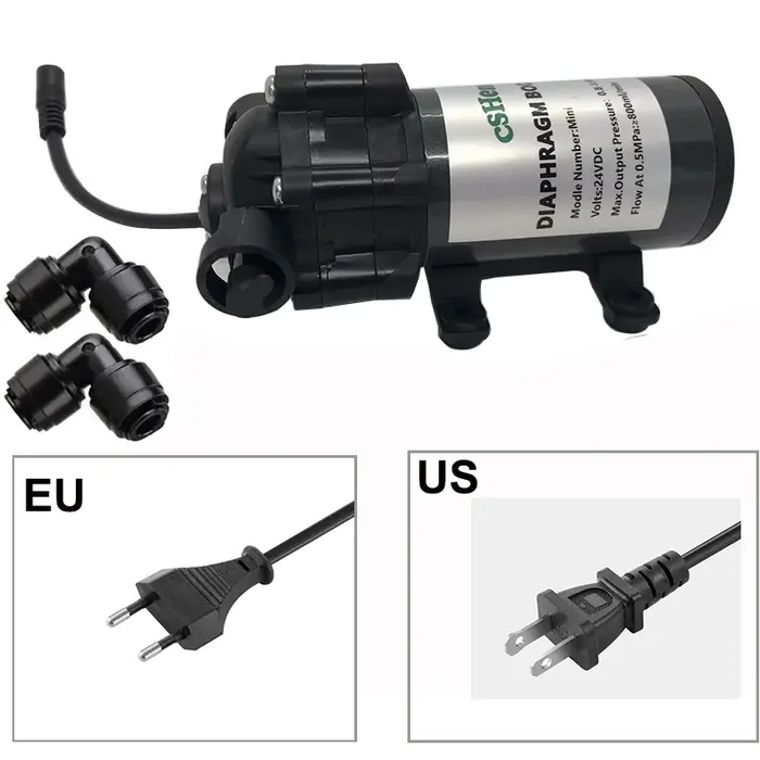 75GPD RO 24V Booster d'eau pompe silencieuse système d'eau par osmose inverse pompe d'augmentation d