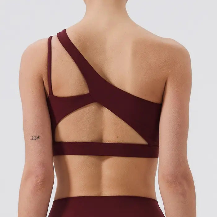 Femmes soutien-gorge de sport Push Up Fitness soutiens-gorge une épaule antichoc Yoga soutien-gorge 