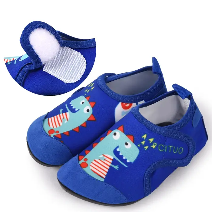 Chaussures de plage pour enfants, chaussettes de natation, dessin animé dinosaure, antidérapantes, F