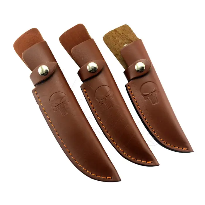 Fourreau de gaine en peau de vache pour couteau droit bricolage en plein air
