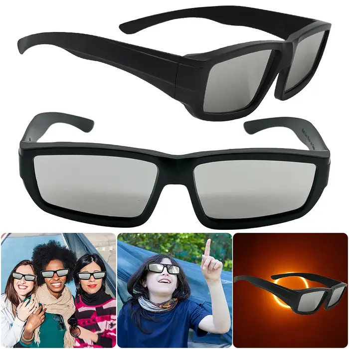 Lunettes d'observation solaire certifiées ISO pour éclipse - 1/2/3/5 paires - Sécurité vision directe du soleil unisexe