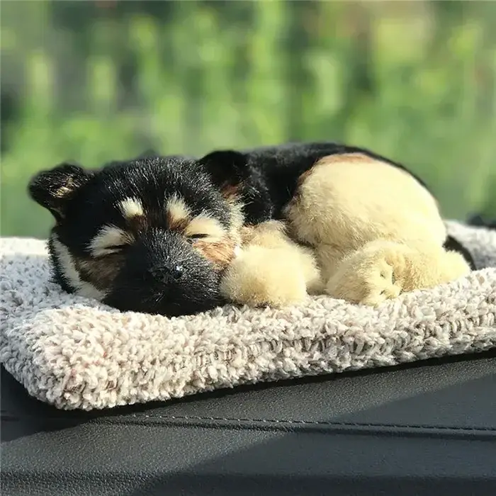 Désodorisant de sac de charbon actif de bambou pour voiture, décoration d'ornement, décor de chien m
