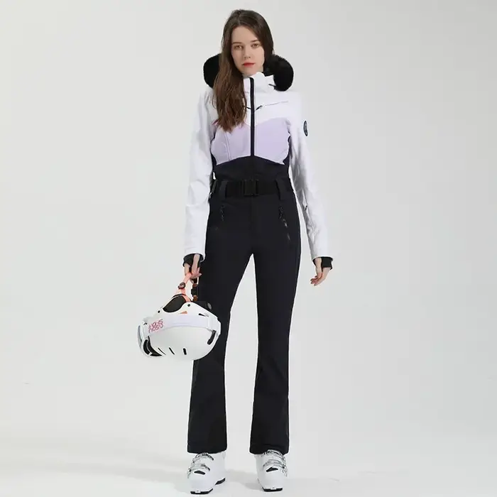 Ensemble de ski coupe-vent et imperméable pour femme, combinaison coupe-vent, veste de snowboard, ta