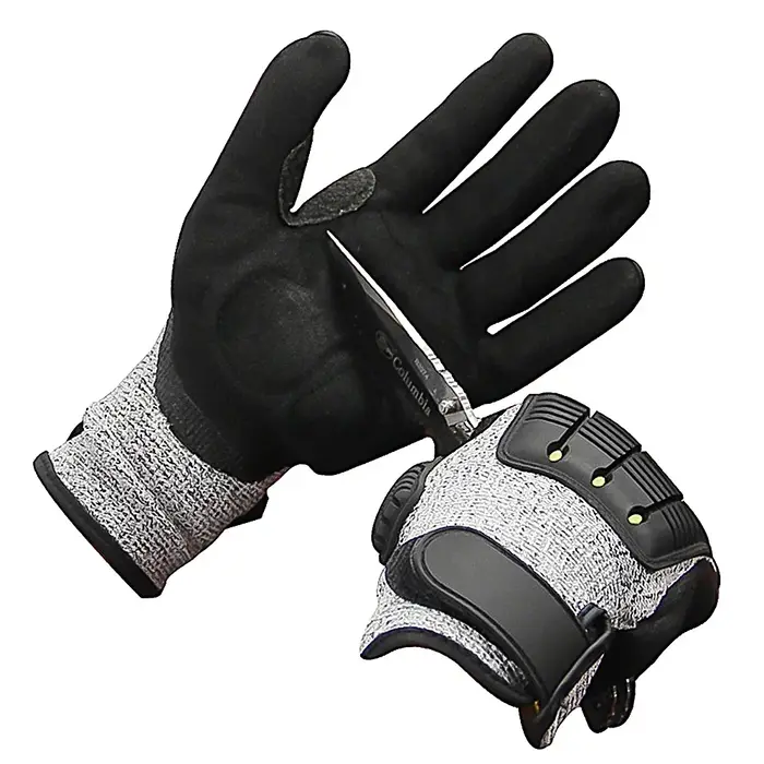 Gants de sécurité TPR anti-coupure anti-vibration pour cyclisme, secours et travaux extérieurs