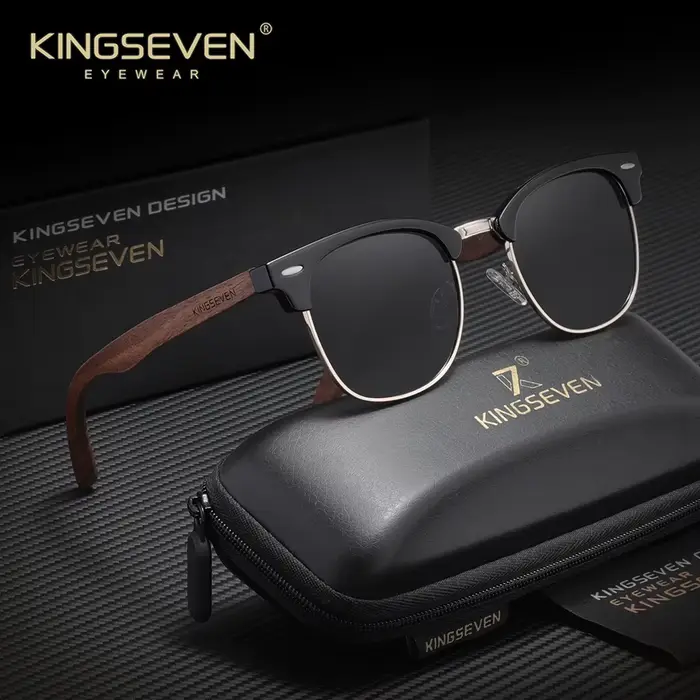 Lunettes de soleil polarisées vintage KINGSEVEN pour hommes et femmes, protection UV400, lunettes de