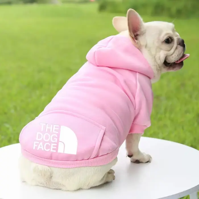Sweat-shirt à capuche pour chien d'hiver, veste chaude, manteau tendance pour animaux de compagnie, 