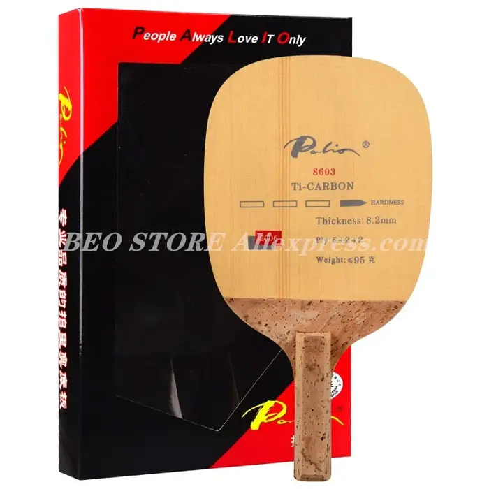 PALIO-Raquette de tennis de table 8603 en carbone et titane JS, raquette de ping-pong originale, pen