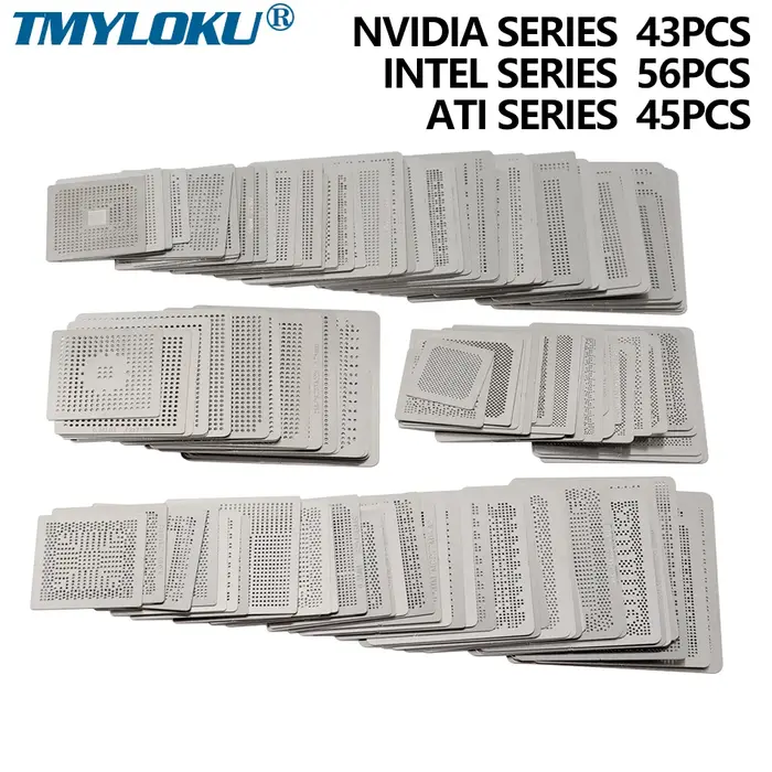 BGA – carte graphique à chaleur directe, 144 pièces/lot, pochoirs INTEL/ NVIDIA/ ATI, puces vidéo, K