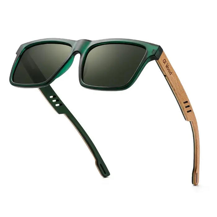 Oi bois nouvelles lunettes de soleil carrées de haute qualité pour hommes polarisées UV400 mode lune