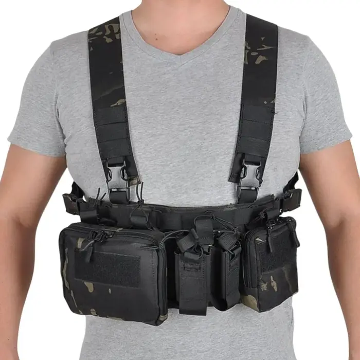 Gilet de poitrine tactique, sac de plate-forme, gilet d'entraînement sur le terrain, sangle de Camou