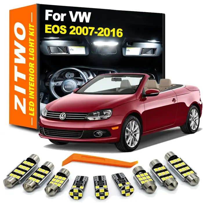 ZITWO-Kit d'éclairage intérieur LED Canbus, ampoule pour VW Volkswagen EOS 2007, 2008-2011, 2012, 20