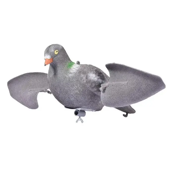 Leurre de pigeon tournoyant réaliste pour chasse - colombe peinte avec ailes volantes décor jardin