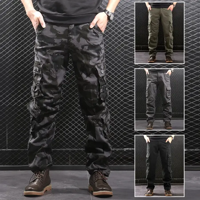 Pantalon jogger camouflage tactique homme loose randonnée streetwear chasse urbaine