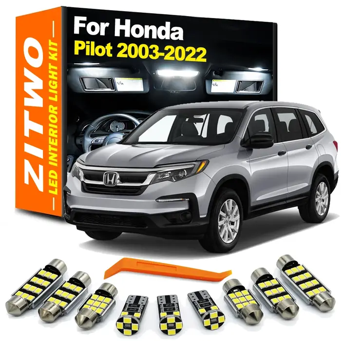 ZITWO – Kit d'ampoules de lecture en forme de dôme intérieur LED, pour Honda Pilot 2003 2005 - 2015 