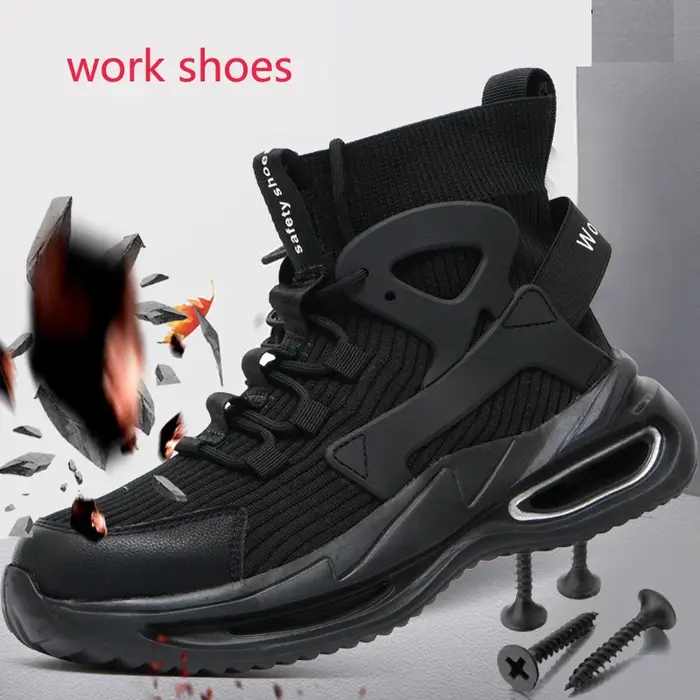 Chaussures de sécurité S3 pour hommes avec embout en acier botte de travail légères et respirantes pour homme sécurité travail construction artisanat