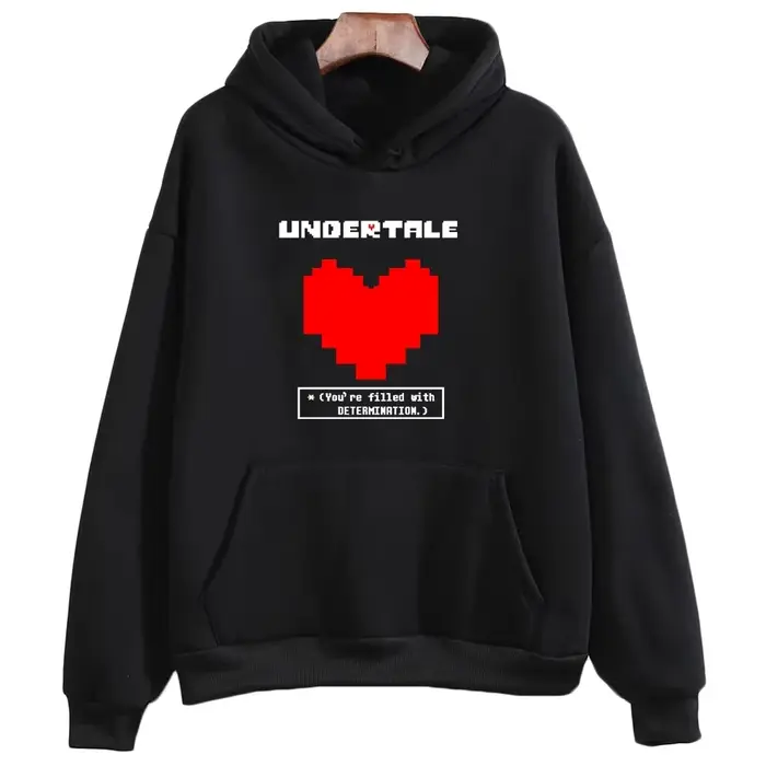 Jeu Undertale : Vous êtes plein de détermination. Sweats à capuche imprimés pour hommes et femmes, v