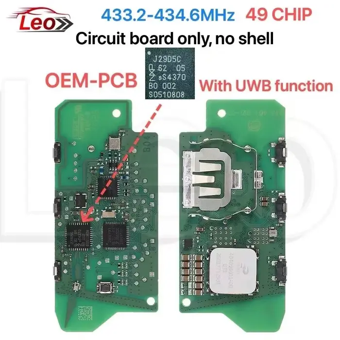 Clé OEM-PCB pour châssis BMW U avec fonction UWB 433.2-434.6MHz 49chip pour BMW X1 X2 IX1 IX2 U06 U1