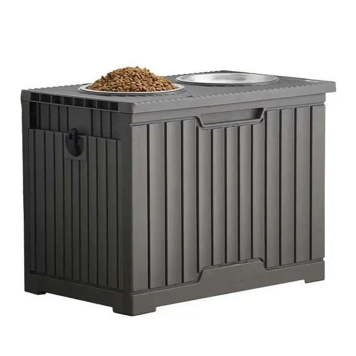Conteneur de stockage de nourriture pour animaux de compagnie de luxe avec Table à manger pour grand