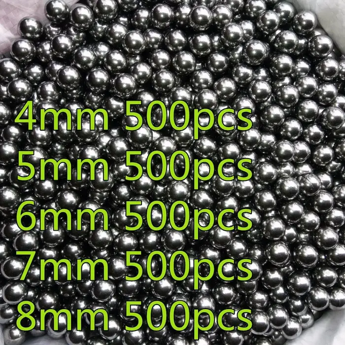 Billes d'acier pour lance-pierre, billes spéciales pour la chasse 4mm 5mm 6mm 7mm 8mm