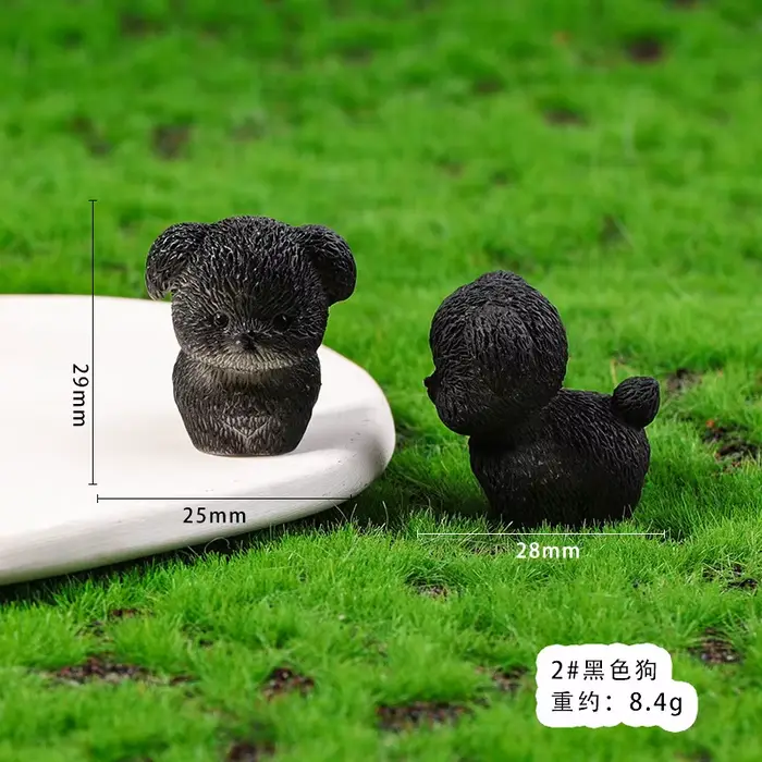 Mini figurine de chien mignon en résine, modèle de chien de dessin animé, simulation DIY, ornement m