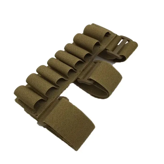 Porte-munitions pour fusil de chasse, 8 cartouches rondes, 12/20, sac à bras, magazine, poudres