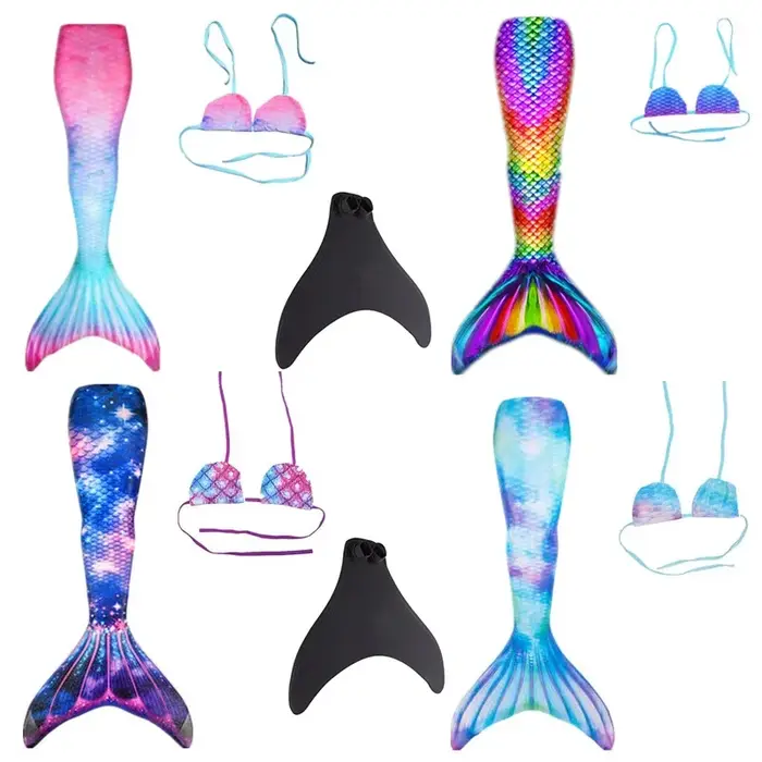 Queue de sirène de natation pour enfants et adultes, cosplay spinal pour filles, costume de sirène, 