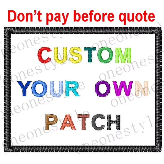 Patchs brodés personnalisés, broderie personnalisée avec votre Logo, fer sur tissu appliqué pour vêt