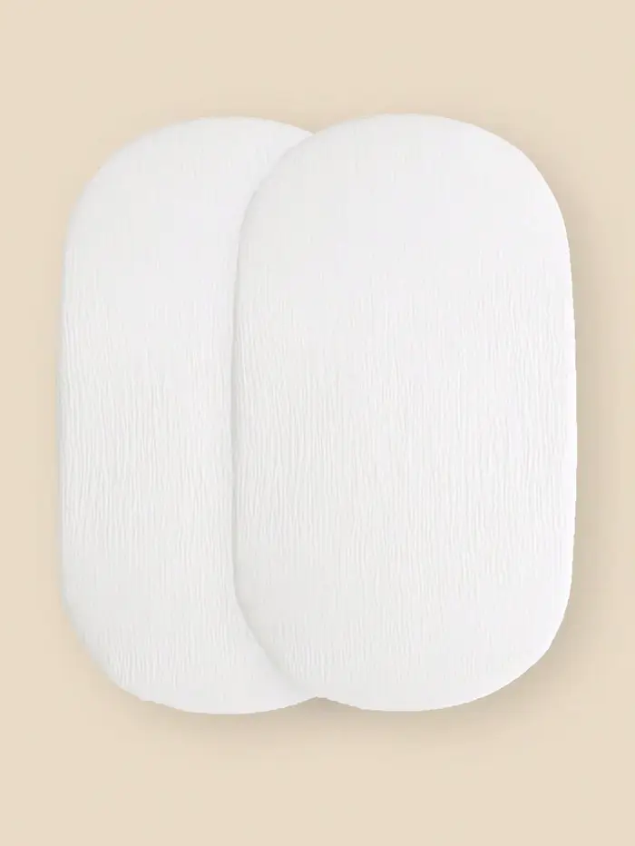 Housse de matelas à langer en mousseline, 2 paquets, draps de couffin ajustés pour filles et garçons