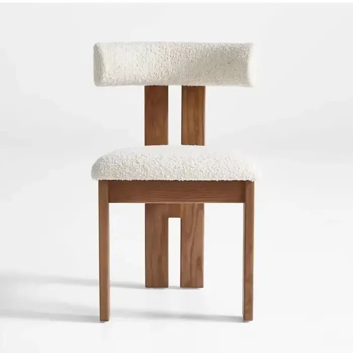 Chaise de salle à manger nordique en bois massif, sac souple pour la maison, coiffeuse, chaises de R