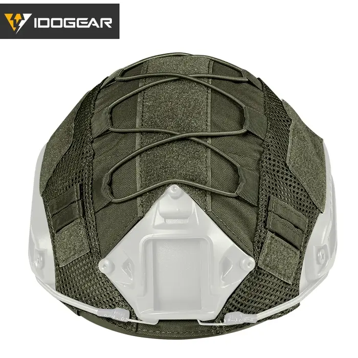 Housse camouflage casque tactique IDOGEAR pour Ops-Core FAST PJ - Couverture paintball et airsoft