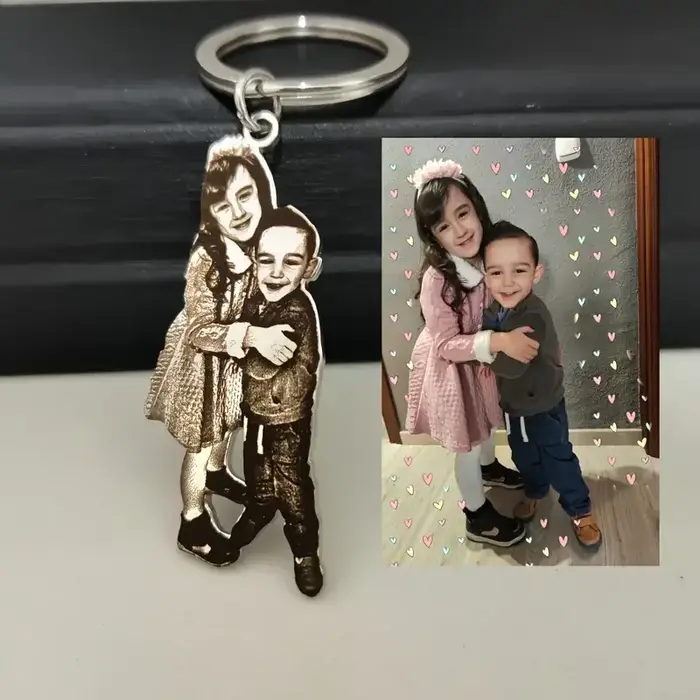 Porte-clés personnalisé avec Photo de chien, porte-clés avec Portrait de chien, cadeau commémoratif 