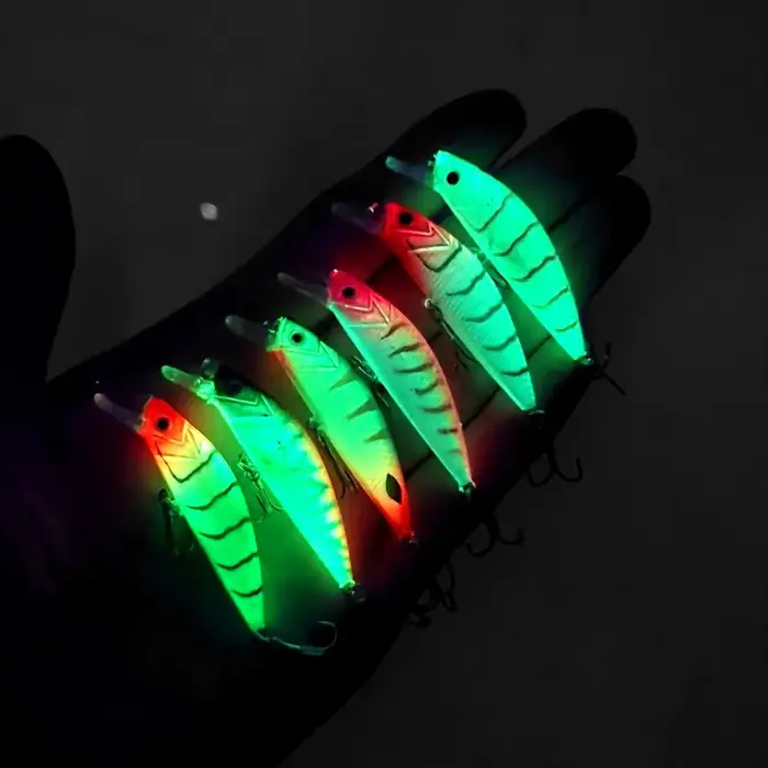 Appât biomimétique à pointe de lance coulante 5.5 cm/6g leurres de pêche en mer lumineux à longue portée appâts durs