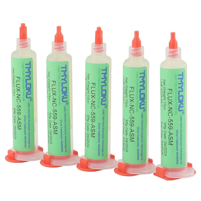 TMYLOKU10pcs RIESBA559 10cc pâte à souder flux NC-559-ASM cylindre d'huile BGA flux de flûte de soud