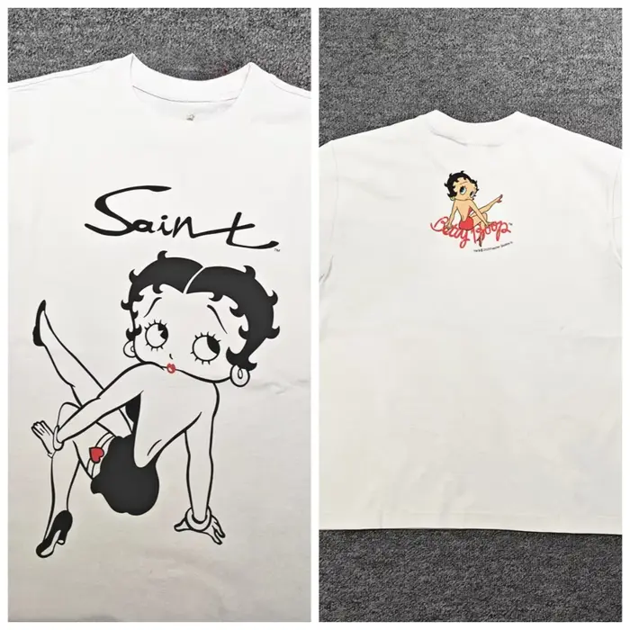 T-shirt unisexe Fashion Saint OF Michael Streetwear Vintage Baggy Oversize avec imprimé graphique et